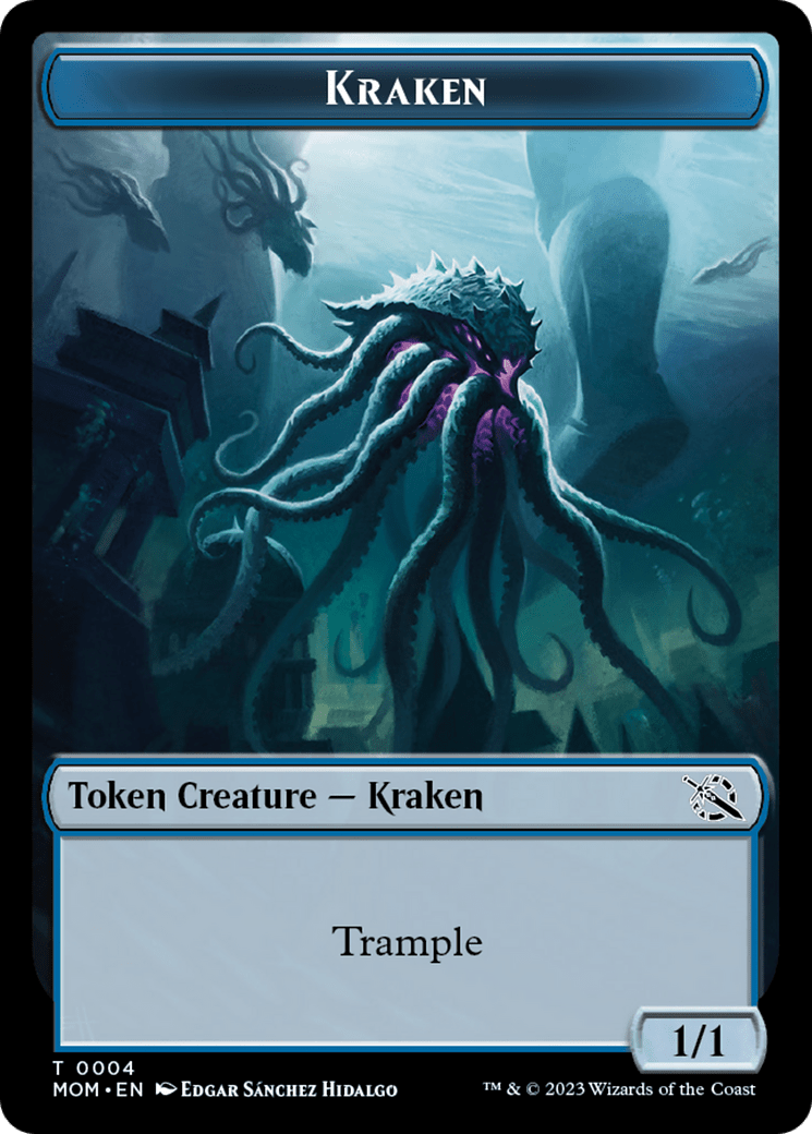Monk // Kraken Double-Sided Token [March of the Machine Tokens] MTG Single Magic: The Gathering  | Multizone: Comics And Games