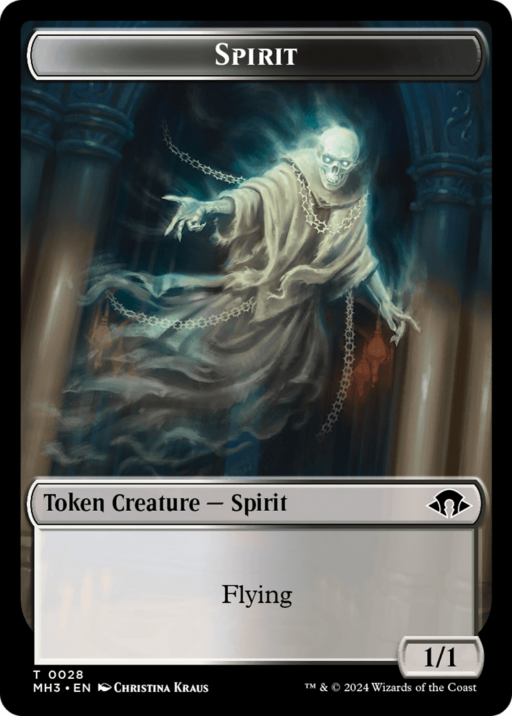 Spirit (0028) // Energy Reserve Double-Sided Token [Modern Horizons 3 Tokens] MTG Single Magic: The Gathering  | Multizone: Comics And Games