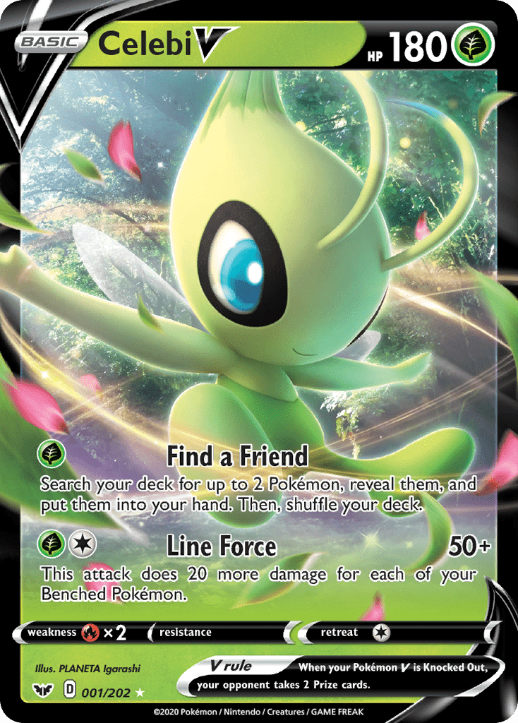 Celebi V (001/202) [Sword & Shield: Base Set] Pokemon Single Pokémon  | Multizone: Comics And Games