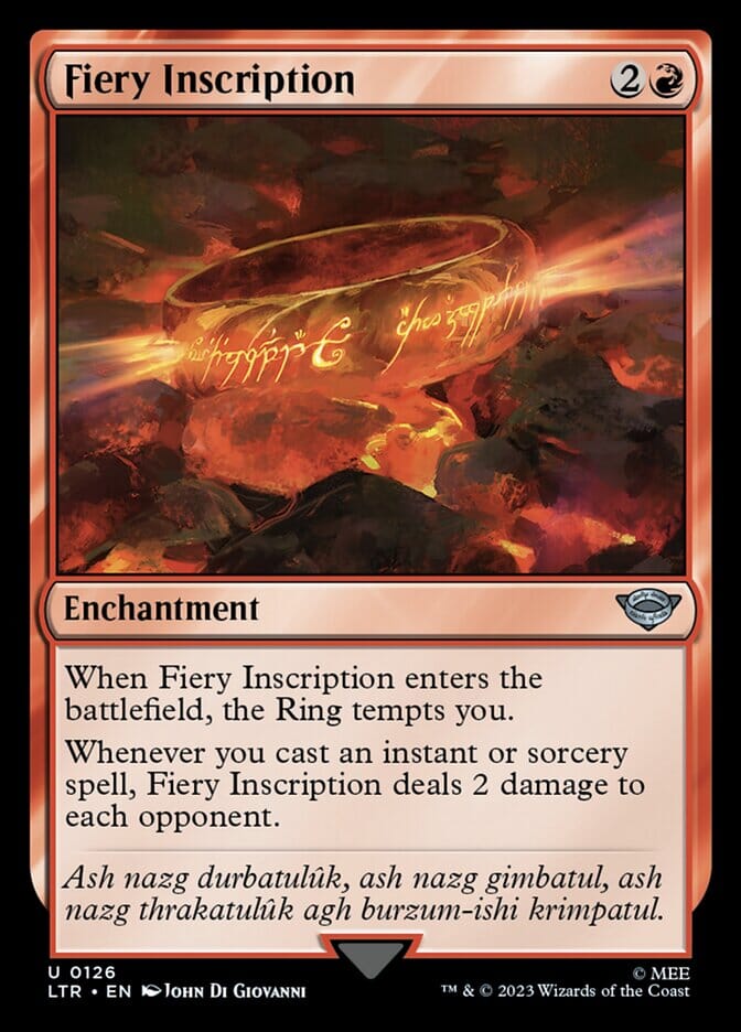 Fiery Inscription [The Lord of the Rings: Tales of Middle-Earth] MTG Single Magic: The Gathering  | Multizone: Comics And Games