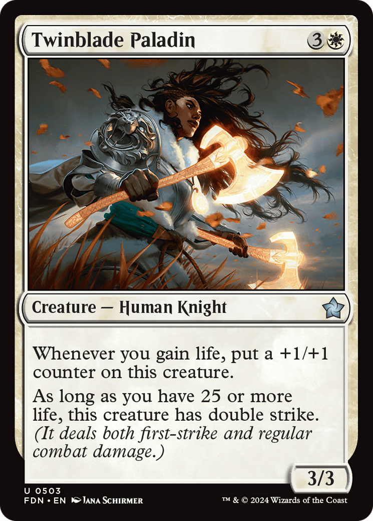 Twinblade Paladin [Foundations] MTG Single Magic: The Gathering  | Multizone: Comics And Games