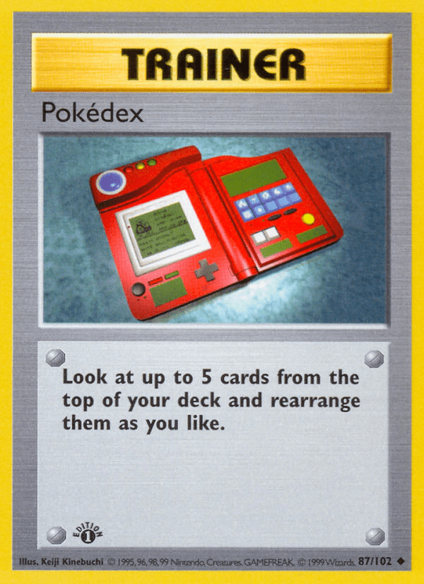 Pokedex (87/102) (Shadowless) [Base Set 1st Edition] Pokemon Single Pokémon  | Multizone: Comics And Games