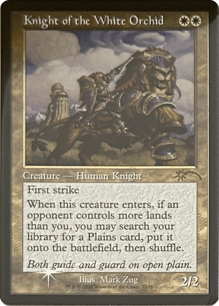 Knight of the White Orchid (7139) (Retro Frame) [Secret Lair Drop Series] MTG Single Magic: The Gathering  | Multizone: Comics And Games