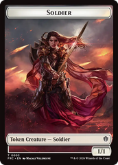 Soldier // Shark Double-Sided Token [Reality Fracture Commander Tokens] | Multizone: Comics And Games
