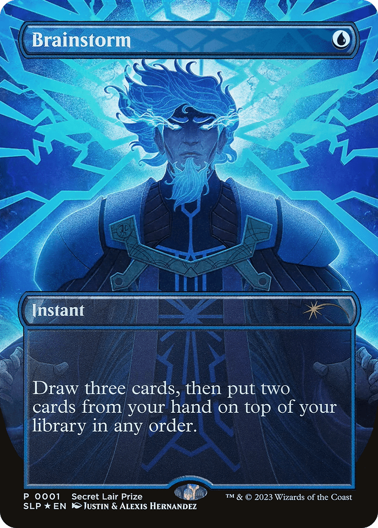 Brainstorm (Borderless) [Secret Lair Showdown] MTG Single Magic: The Gathering  | Multizone: Comics And Games