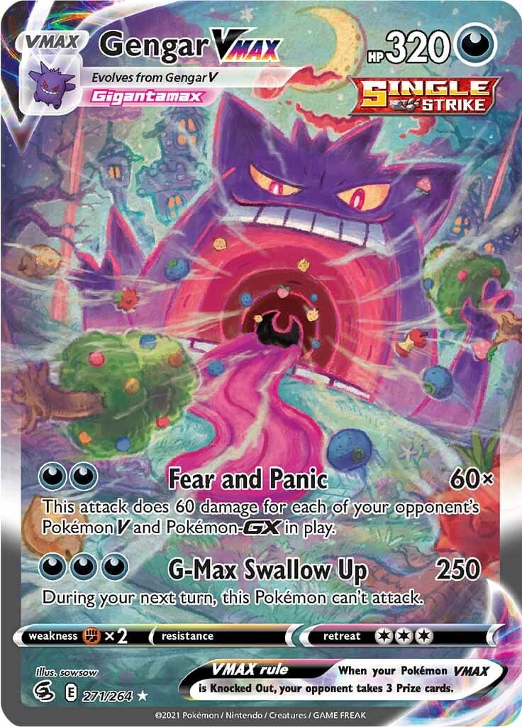 Gengar VMAX (271/264) [Sword & Shield: Fusion Strike] Pokemon Single Pokémon  | Multizone: Comics And Games