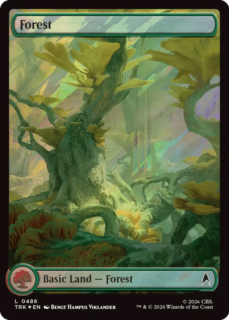 Forest (0486) (Surge Foil) [Star Trek] MTG Single Magic: The Gathering  | Multizone: Comics And Games