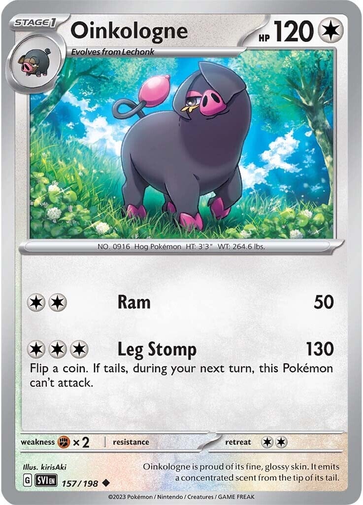 Oinkologne (157/198) [Scarlet & Violet: Base Set] Pokemon Single Pokémon  | Multizone: Comics And Games