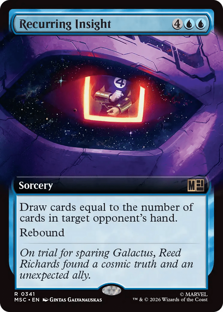 Recurring Insight (Extended Art) [Marvel Super Heroes Commander] MTG Single Magic: The Gathering  | Multizone: Comics And Games