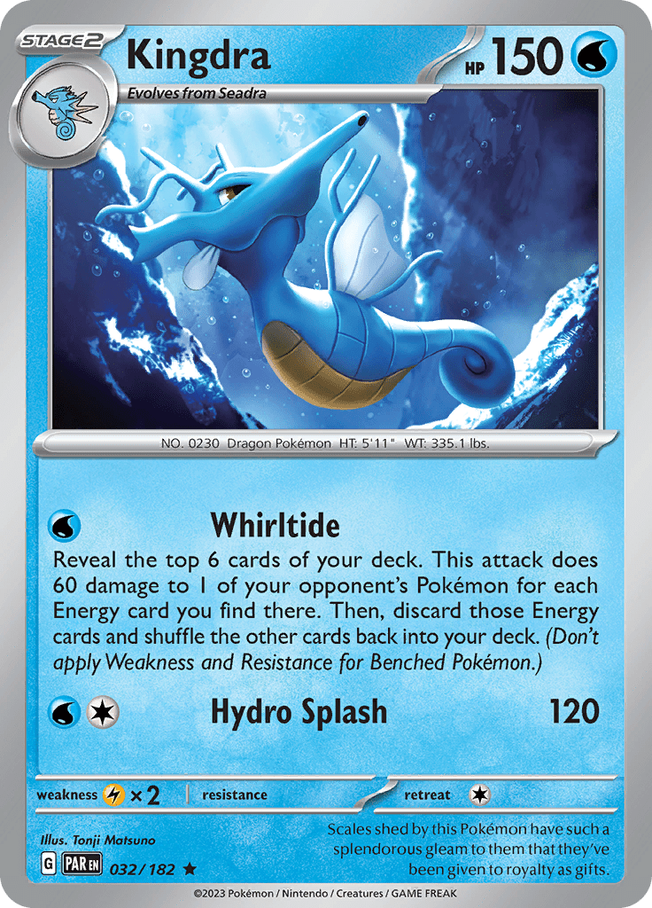 Kingdra (032/182) [Scarlet & Violet: Paradox Rift] Pokemon Single Pokémon  | Multizone: Comics And Games