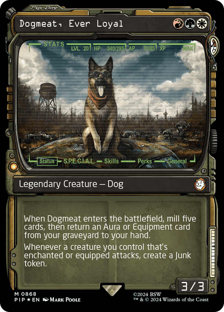 Dogmeat, Ever Loyal (Showcase) (Surge Foil) [Fallout] MTG Single Magic: The Gathering  | Multizone: Comics And Games
