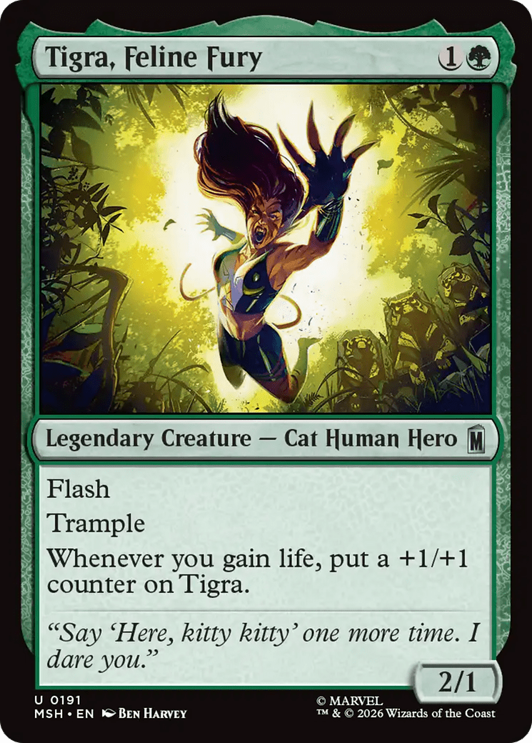 Tigra, Feline Fury [Marvel Super Heroes] MTG Single Magic: The Gathering  | Multizone: Comics And Games