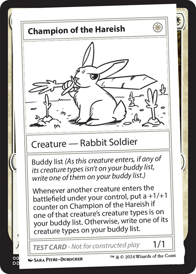 Champion of the Hareish [Mystery Booster 2 Playtest Cards] MTG Single Magic: The Gathering  | Multizone: Comics And Games