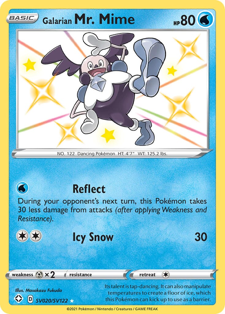 Galarian Mr. Mime (SV020/SV122) [Sword & Shield: Shining Fates] Pokemon Single Pokémon  | Multizone: Comics And Games