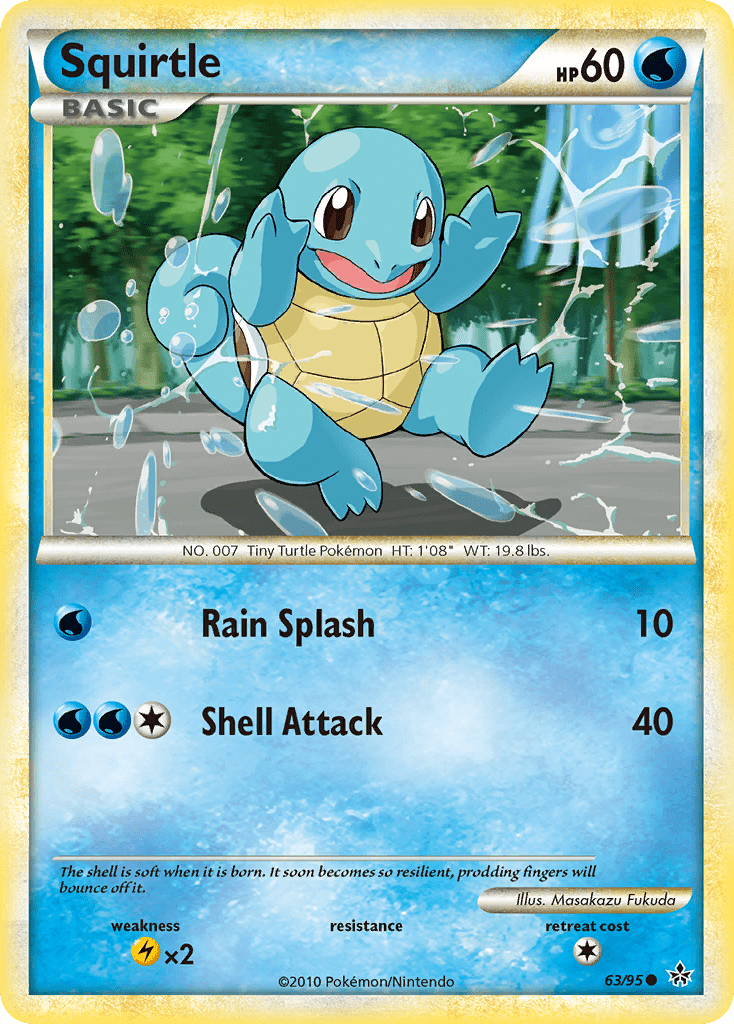 Squirtle (63/95) [HeartGold & SoulSilver: Unleashed] Pokemon Single Pokémon  | Multizone: Comics And Games