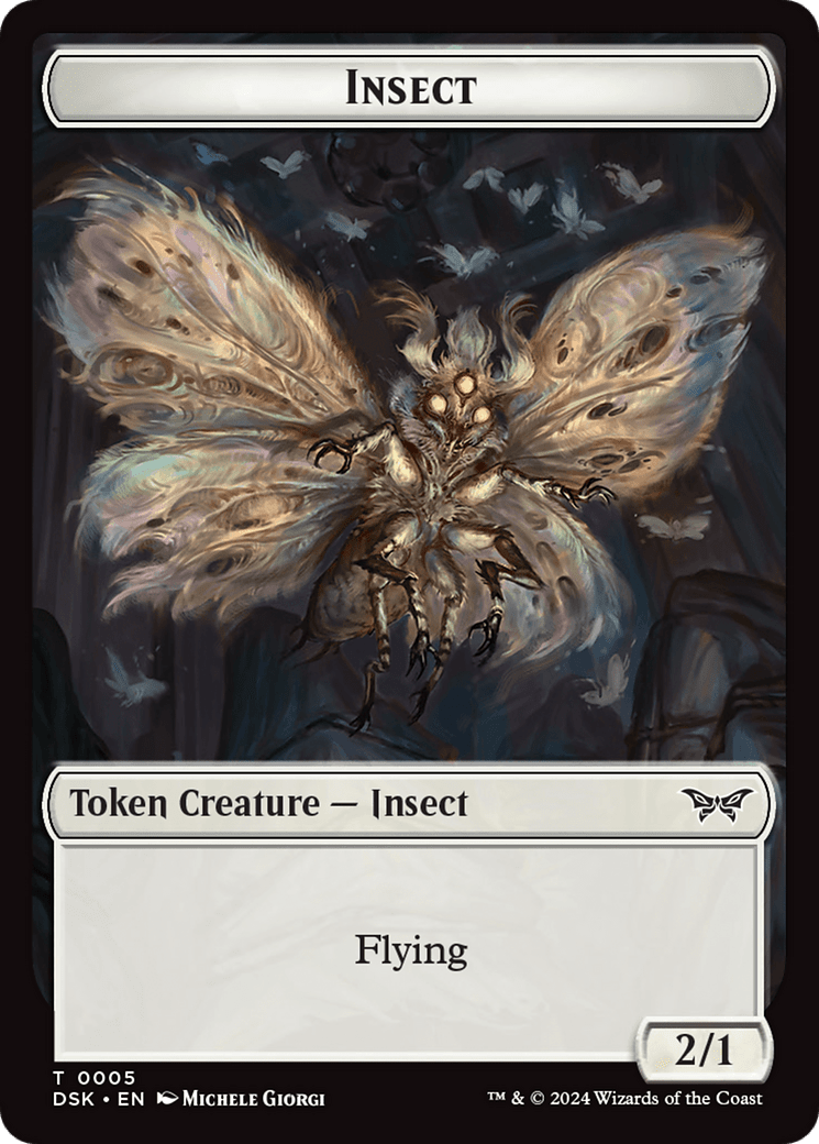 Insect (0005) // Manifest Double-Sided Token [Duskmourn: House of Horror Tokens] MTG Single Magic: The Gathering  | Multizone: Comics And Games