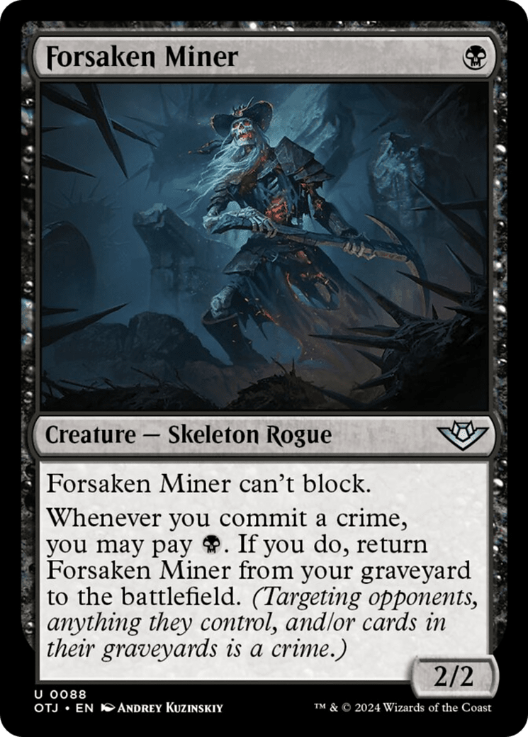 Forsaken Miner [Outlaws of Thunder Junction] MTG Single Magic: The Gathering  | Multizone: Comics And Games