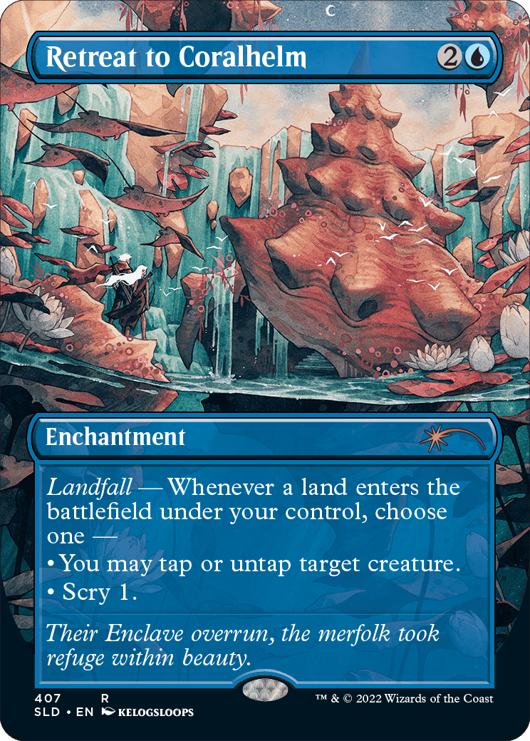 Retreat to Coralhelm (Borderless) [Secret Lair Drop Series] MTG Single Magic: The Gathering  | Multizone: Comics And Games