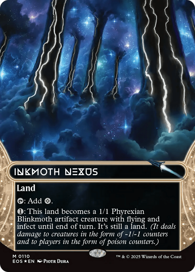 Inkmoth Nexus (0110) (Borderless) (Galaxy Foil) [Edge of Eternities: Stellar Sights] MTG Single Magic: The Gathering  | Multizone: Comics And Games
