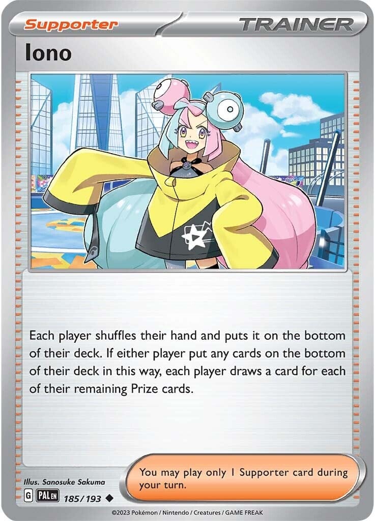 Iono (185/193) [Scarlet & Violet: Paldea Evolved] Pokemon Single Pokémon  | Multizone: Comics And Games