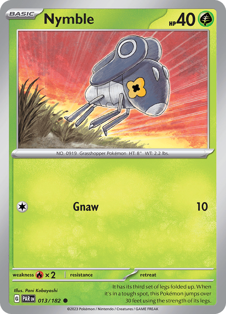 Nymble (013/182) [Scarlet & Violet: Paradox Rift] Pokemon Single Pokémon  | Multizone: Comics And Games