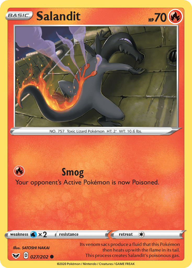 Salandit (027/202) [Sword & Shield: Base Set] Pokemon Single Pokémon  | Multizone: Comics And Games