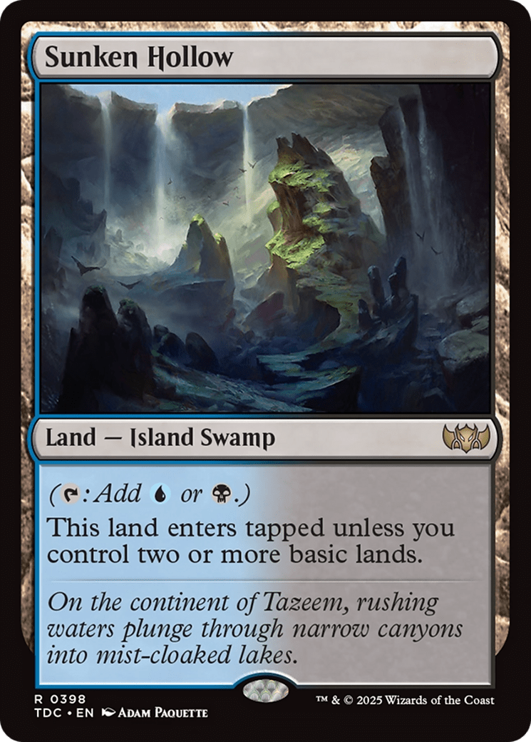 Sunken Hollow [Tarkir: Dragonstorm Commander] MTG Single Magic: The Gathering  | Multizone: Comics And Games