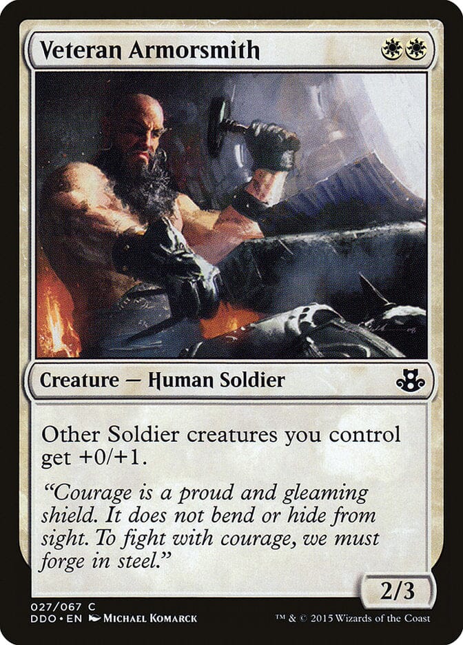 Veteran Armorsmith [Duel Decks: Elspeth vs. Kiora] MTG Single Magic: The Gathering  | Multizone: Comics And Games