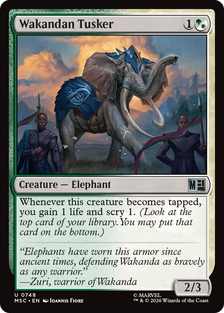 Wakandan Tusker [Marvel Super Heroes Commander] MTG Single Magic: The Gathering  | Multizone: Comics And Games