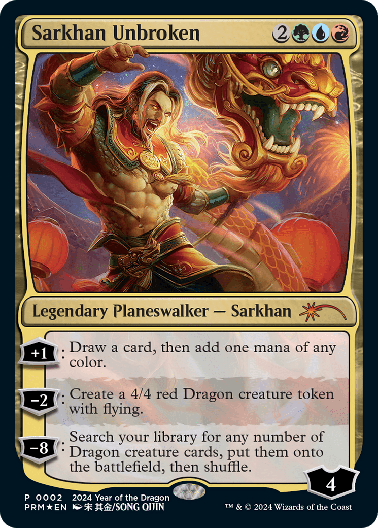 Sarkhan Unbroken (Year of the Dragon 2024) [Standard Showdown Promos] MTG Single Magic: The Gathering  | Multizone: Comics And Games