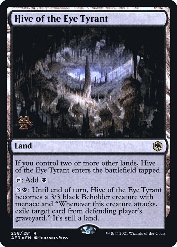 Hive of the Eye Tyrant [Dungeons & Dragons: Adventures in the Forgotten Realms Prerelease Promos] MTG Single Magic: The Gathering  | Multizone: Comics And Games