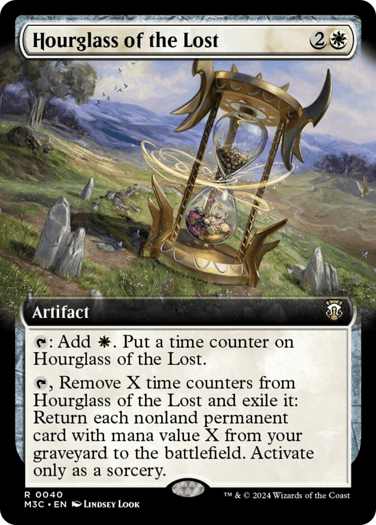Hourglass of the Lost (Extended Art) (Ripple Foil) [Modern Horizons 3 Commander] MTG Single Magic: The Gathering  | Multizone: Comics And Games