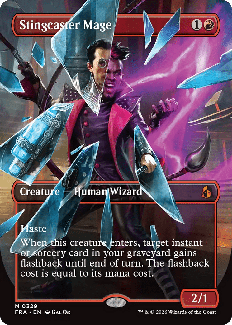 Stingcaster Mage (Borderless) [Reality Fracture] MTG Single Magic: The Gathering  | Multizone: Comics And Games