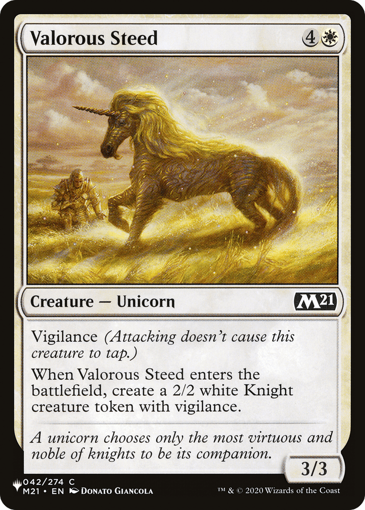 Valorous Steed [The List] MTG Single Magic: The Gathering  | Multizone: Comics And Games