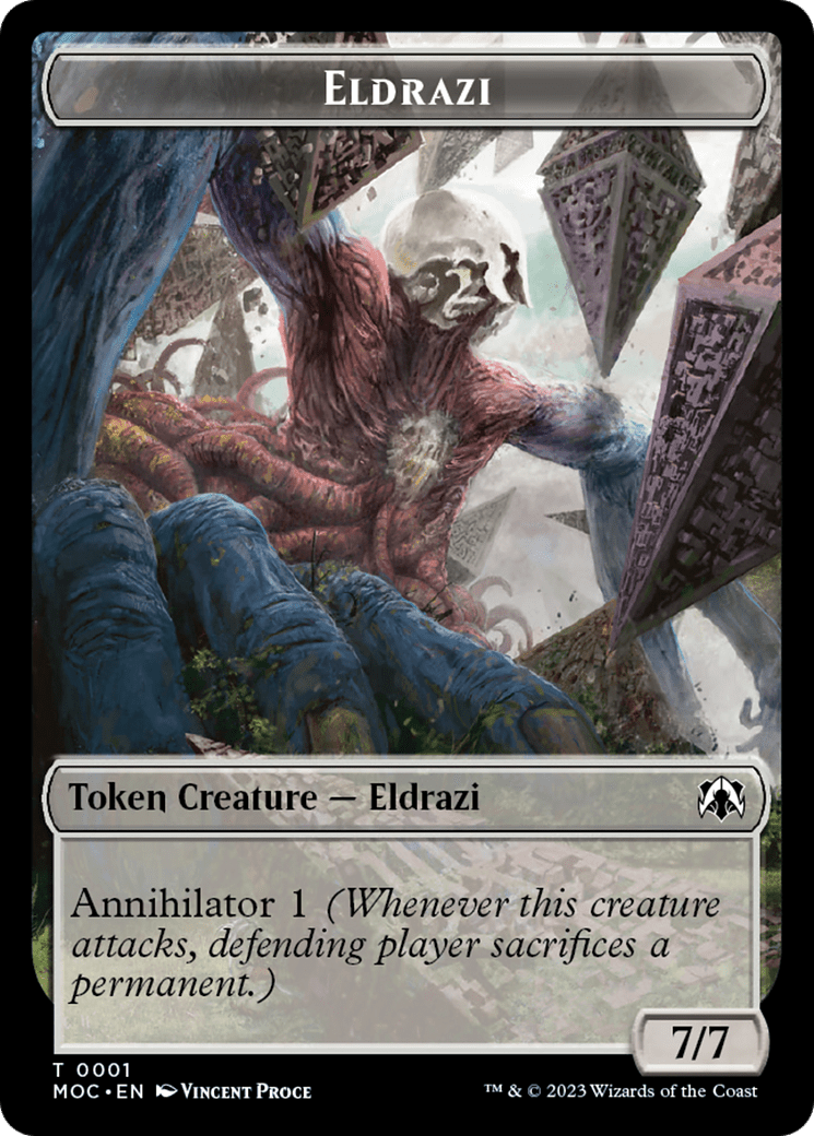 Eldrazi // Angel (4) Double-Sided Token [March of the Machine Commander Tokens] MTG Single Magic: The Gathering  | Multizone: Comics And Games