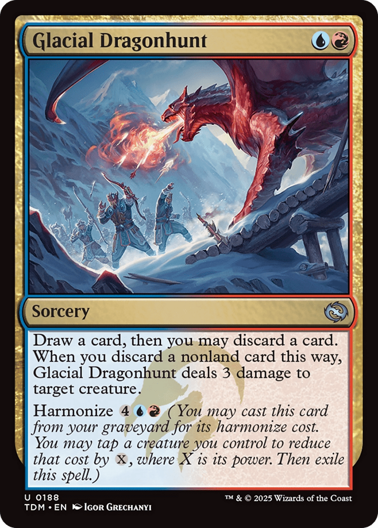 Glacial Dragonhunt [Tarkir: Dragonstorm] MTG Single Magic: The Gathering  | Multizone: Comics And Games