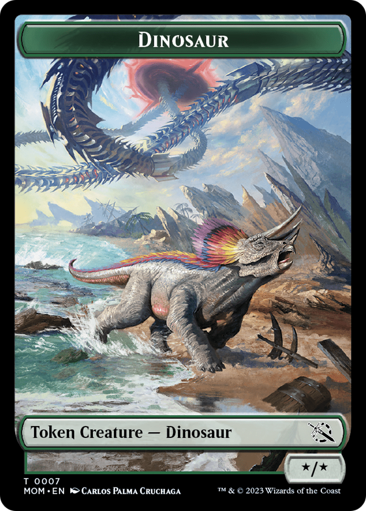 Soldier // Dinosaur Double-Sided Token [March of the Machine Tokens] MTG Single Magic: The Gathering  | Multizone: Comics And Games
