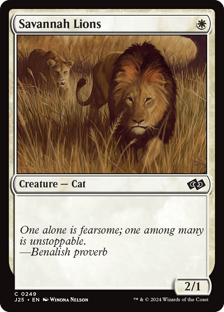 Savannah Lions [Foundations Jumpstart] MTG Single Magic: The Gathering  | Multizone: Comics And Games