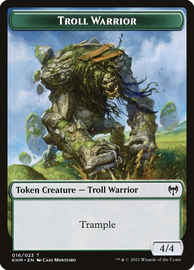 Elf Warrior // Troll Warrior Double-Sided Token [Kaldheim Tokens] MTG Single Magic: The Gathering  | Multizone: Comics And Games