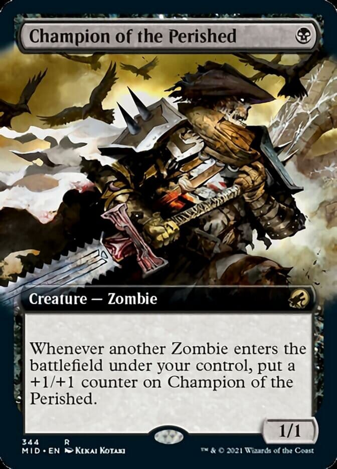 Champion of the Perished (Extended Art) [Innistrad: Midnight Hunt] MTG Single Magic: The Gathering  | Multizone: Comics And Games