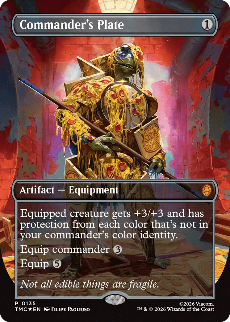 Commander's Plate (Borderless) [Teenage Mutant Ninja Turtles Commander] MTG Single Magic: The Gathering  | Multizone: Comics And Games