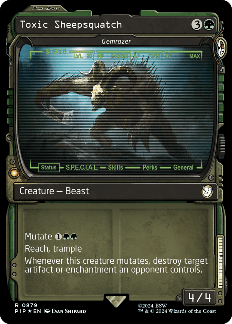 Toxic Sheepsquatch - Gemrazer (Showcase) (Surge Foil) [Fallout] MTG Single Magic: The Gathering  | Multizone: Comics And Games