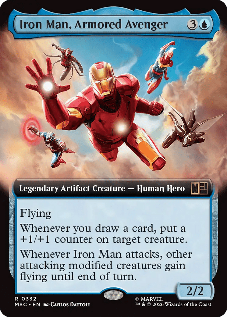 Iron Man, Armored Avenger (Extended Art) [Marvel Super Heroes Commander] MTG Single Magic: The Gathering  | Multizone: Comics And Games