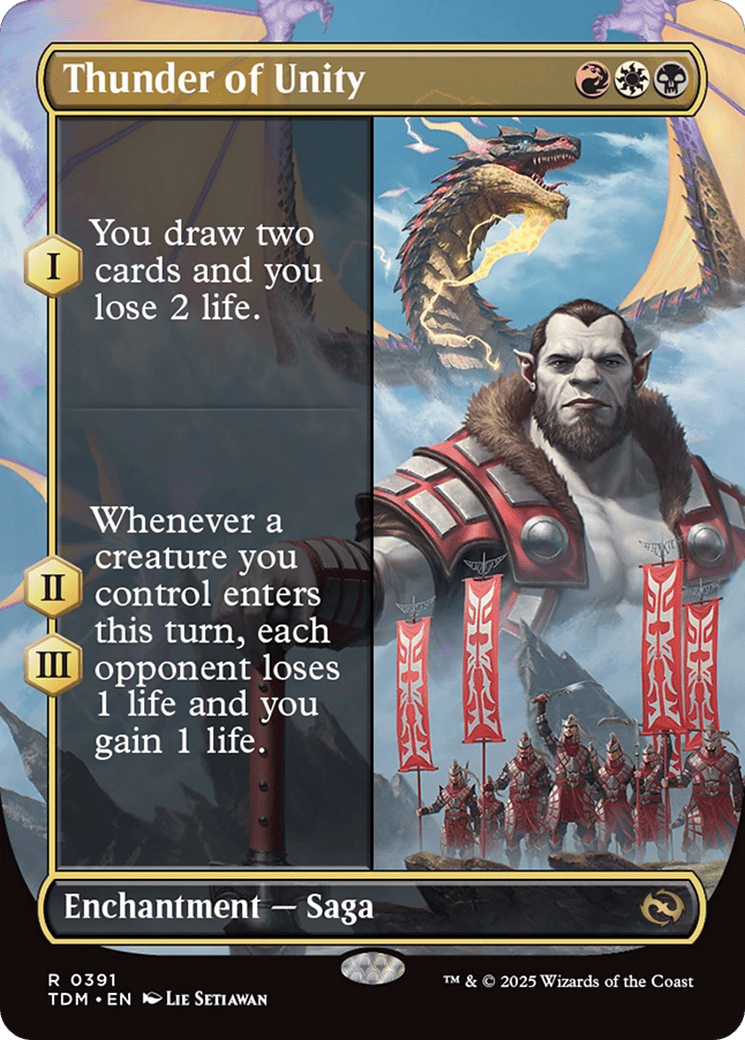 Thunder of Unity (Borderless) [Tarkir: Dragonstorm] MTG Single Magic: The Gathering  | Multizone: Comics And Games