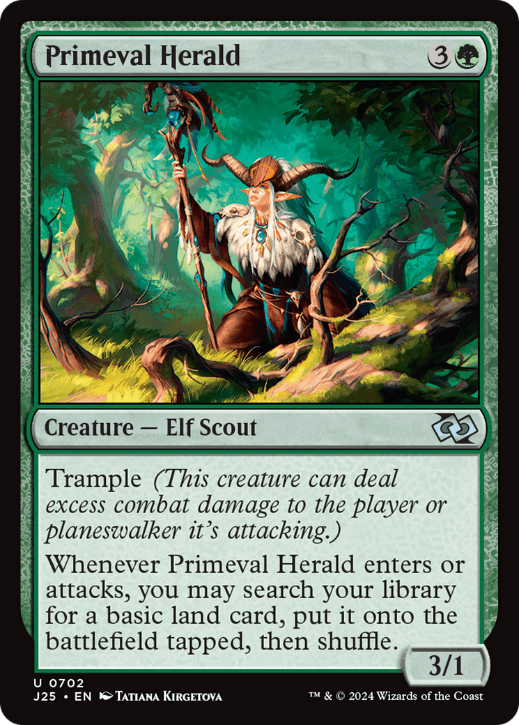 Primeval Herald [Foundations Jumpstart] MTG Single Magic: The Gathering  | Multizone: Comics And Games