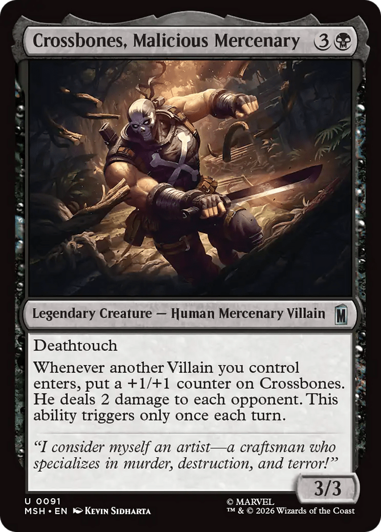 Crossbones, Malicious Mercenary [Marvel Super Heroes] MTG Single Magic: The Gathering  | Multizone: Comics And Games
