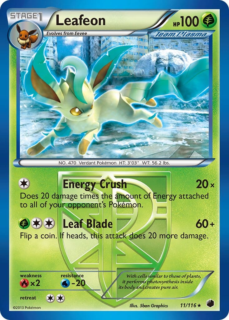 Leafeon (11/116) (Theme Deck Exclusive) [Black & White: Plasma Freeze] Pokemon Single Pokémon  | Multizone: Comics And Games