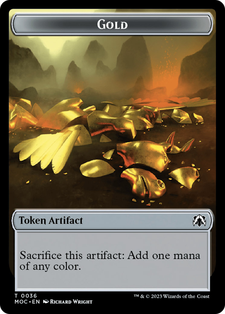 Thopter // Gold Double-Sided Token [March of the Machine Commander Tokens] MTG Single Magic: The Gathering  | Multizone: Comics And Games