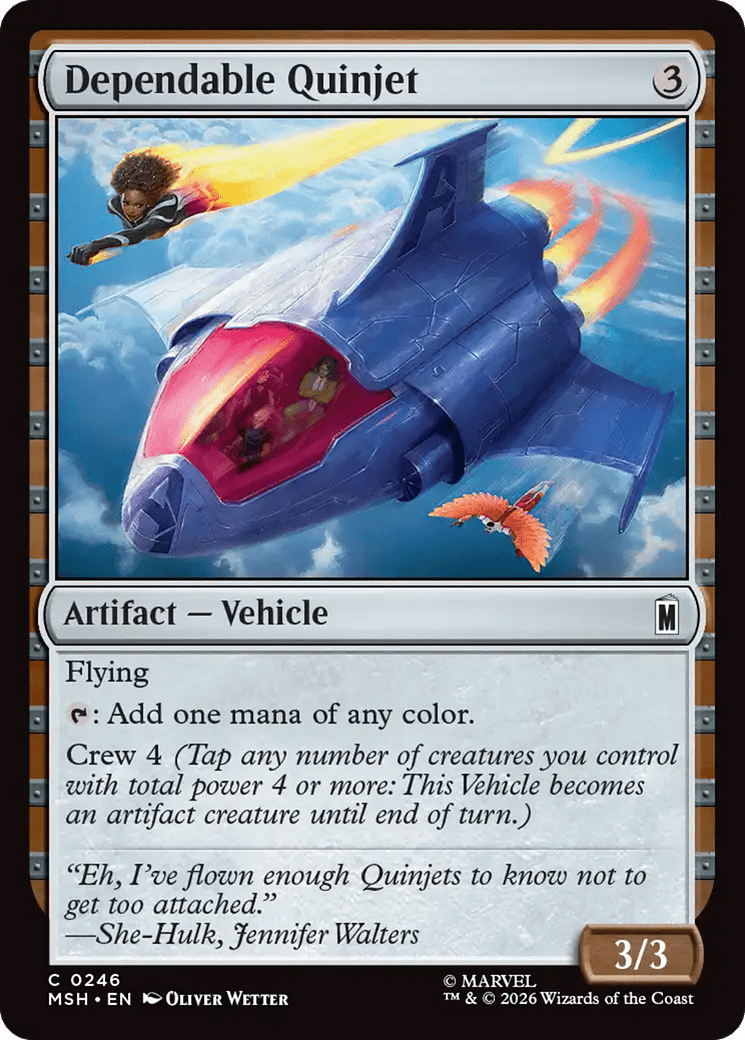 Dependable Quinjet [Marvel Super Heroes] MTG Single Magic: The Gathering  | Multizone: Comics And Games
