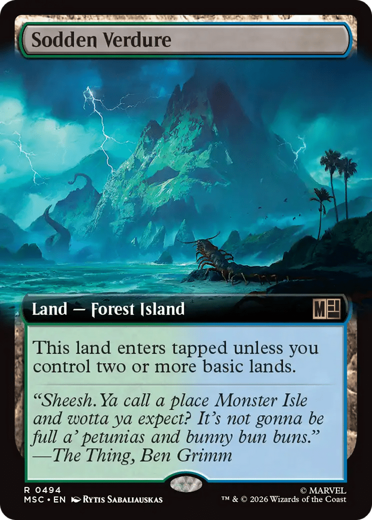 Sodden Verdure (Extended Art) [Marvel Super Heroes Commander] MTG Single Magic: The Gathering  | Multizone: Comics And Games